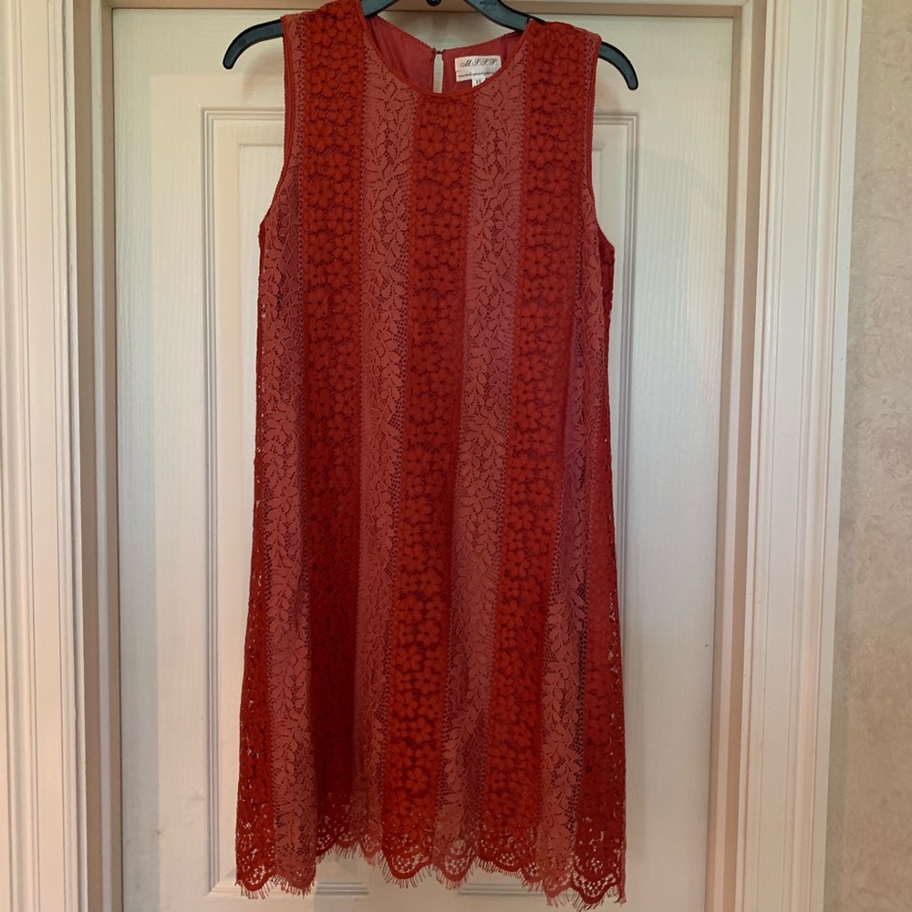 M.S.S.P. Pink red flower mini dress